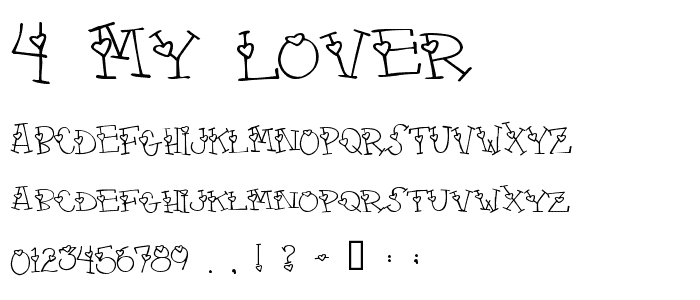 4 my lover font